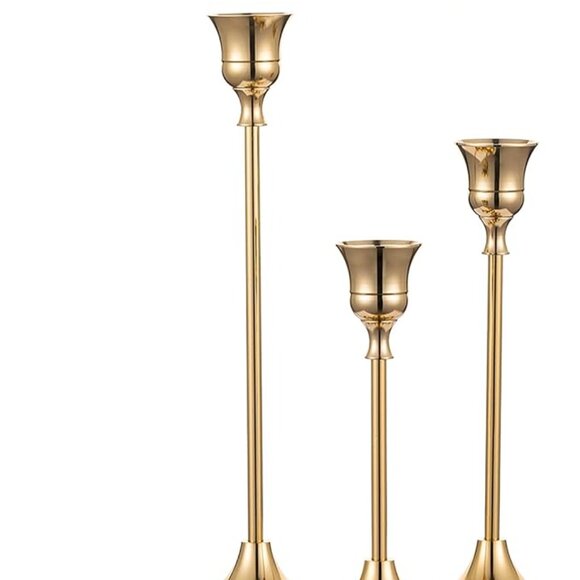 Candlestick Holders Taper Candle Holders, Set of 3 Candle Stick Holders Set - Picture 8 of 9